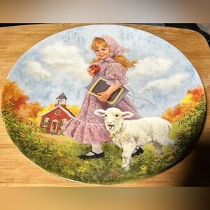 “Mary Had A Little Lamb”1985, Mother Goose series plate by John McClelland